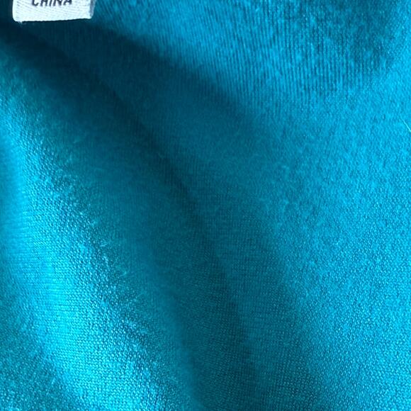 Juicy Couture Peacock Blue Teal Velour Track Hoodie Jacket Y2k McBling Trashy M - Picture 10 of 10